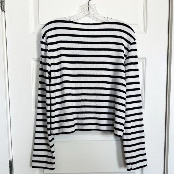 NWT Ann Taylor Striped Knit Jacket - Picture 7 of 9